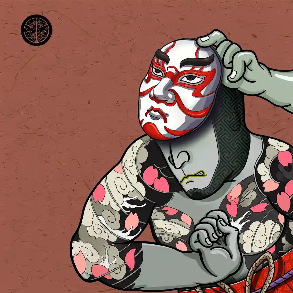 juga_btc's tweet image. IKU-ZO!! thanks for the Kyogen airdrop @Naqib_Noor, this is dope af!! getting yakuza/noh vibes 🔥