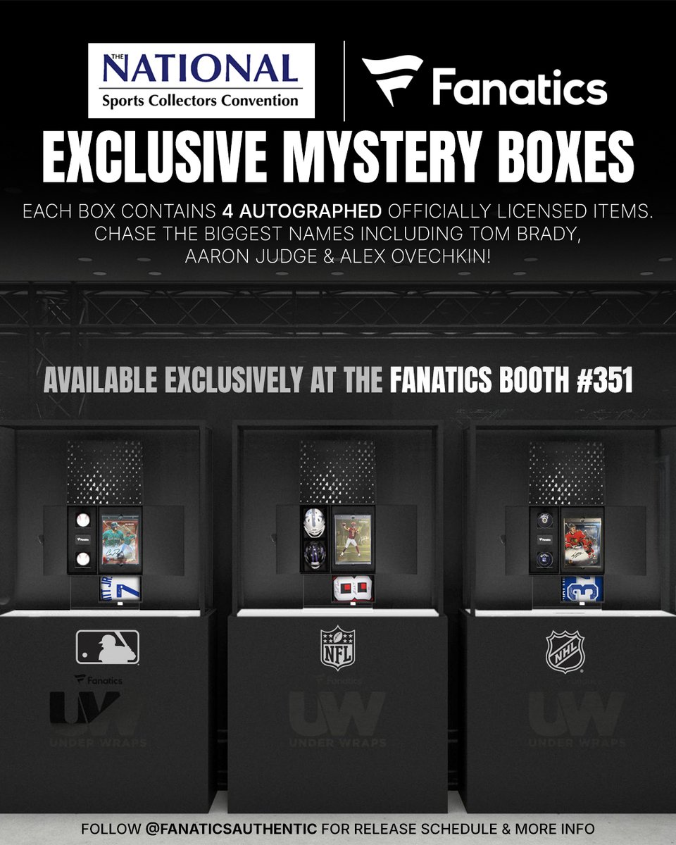 Meet NSCC exhibitor <a href="/Fanatics/">Fanatics</a> at the 45th National Sports Collectors Convention July 30-August 3, 2025 at the Donald E. Stephens Convention Center in Rosemont, IL 🔥🔥

Visit the The National Sports Collectors Convention Inc #linkinbio to learn more, buy tickets and search
