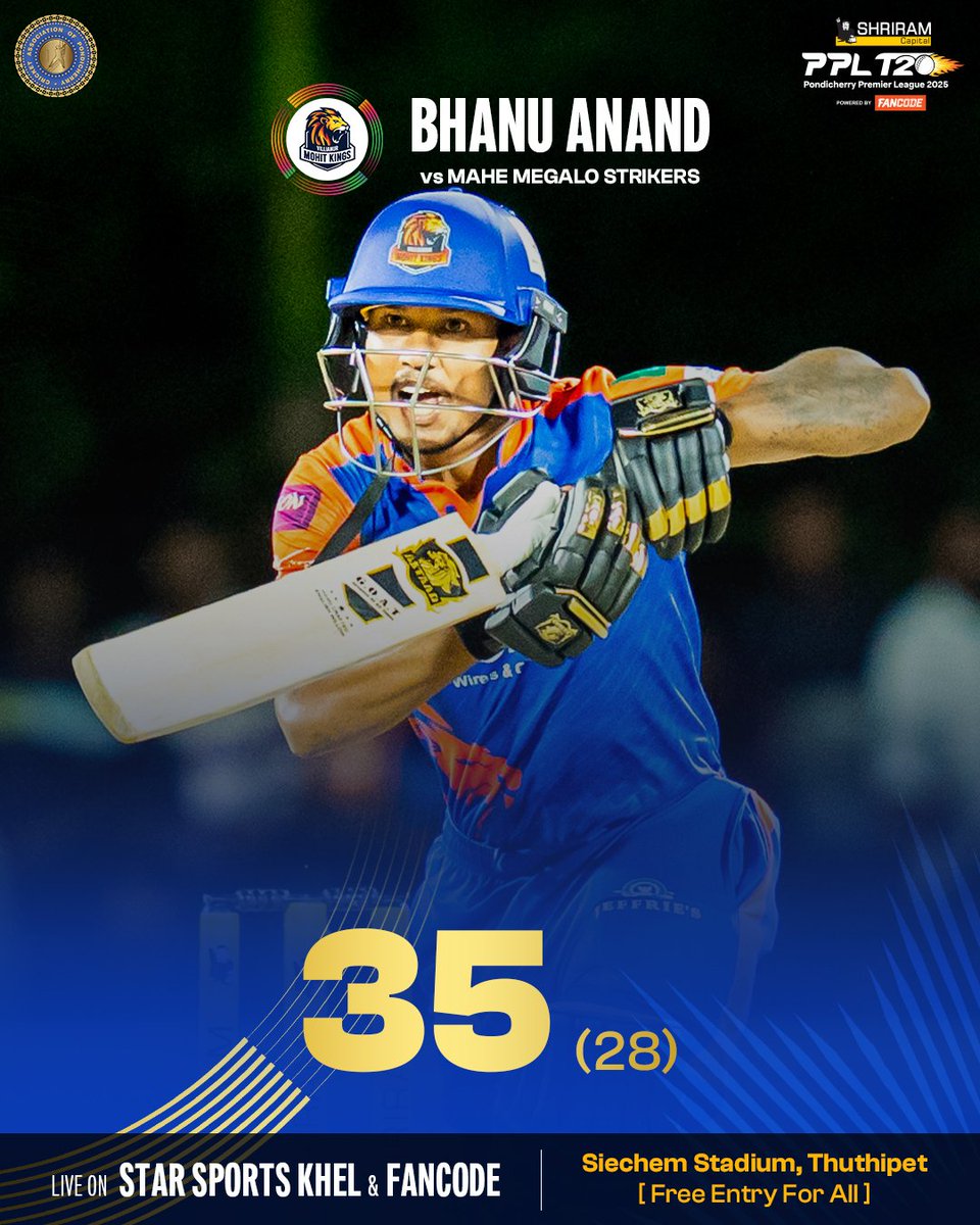 💪🏼 Villianur’s batting unit delivered a masterclass in the final! 

#ShriramCapitalPPL #PPL2025 #PondicherryPremierLeague #PondicherryCricket