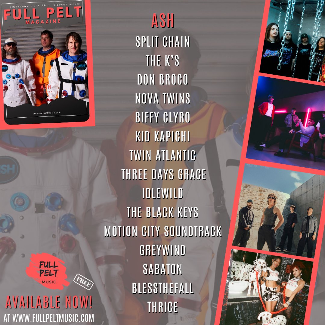 fullpeltmusic's tweet image. 📢Full Pelt Magazine 96 is here!
On the cover - @ashofficial announce new album, 'Ad Astra'!
+ We review @splitchainband & @TheKsUK
+ 'Discover' spotlight on #deadair #indigoblaze & #megg
+ A packed News Report and much more!
FREE READ 👇
tinyurl.com/mtv44u2t