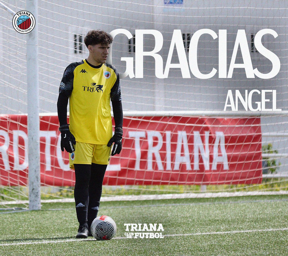 TrianaCF19's tweet image. Ángel Lopez deja de pertenecer a la plantilla del Triana Club de Fútbol.
Queremos agradecer públicamente su entrega durante todos los años que ha vestido nuestra camiseta, siendo todo un ejemplo para nuestra cantera, ya que se unió a la a la plantilla de nuestro primer equipo…