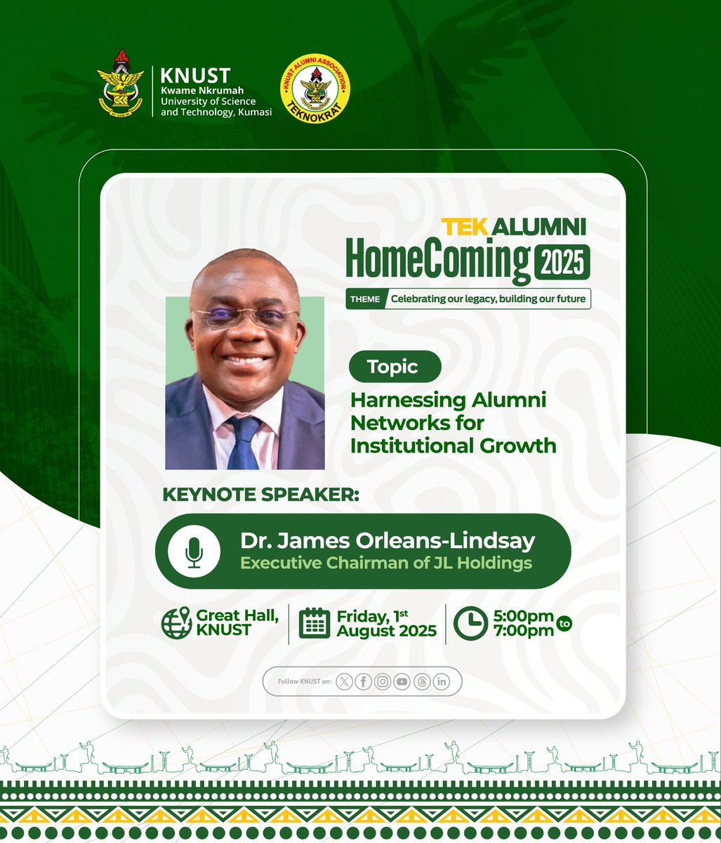 Knust360vibes's tweet image. This isn’t just another panel. It’s a blueprint for the next chapter of KNUST’s greatness.
#TekAlumniHomecoming