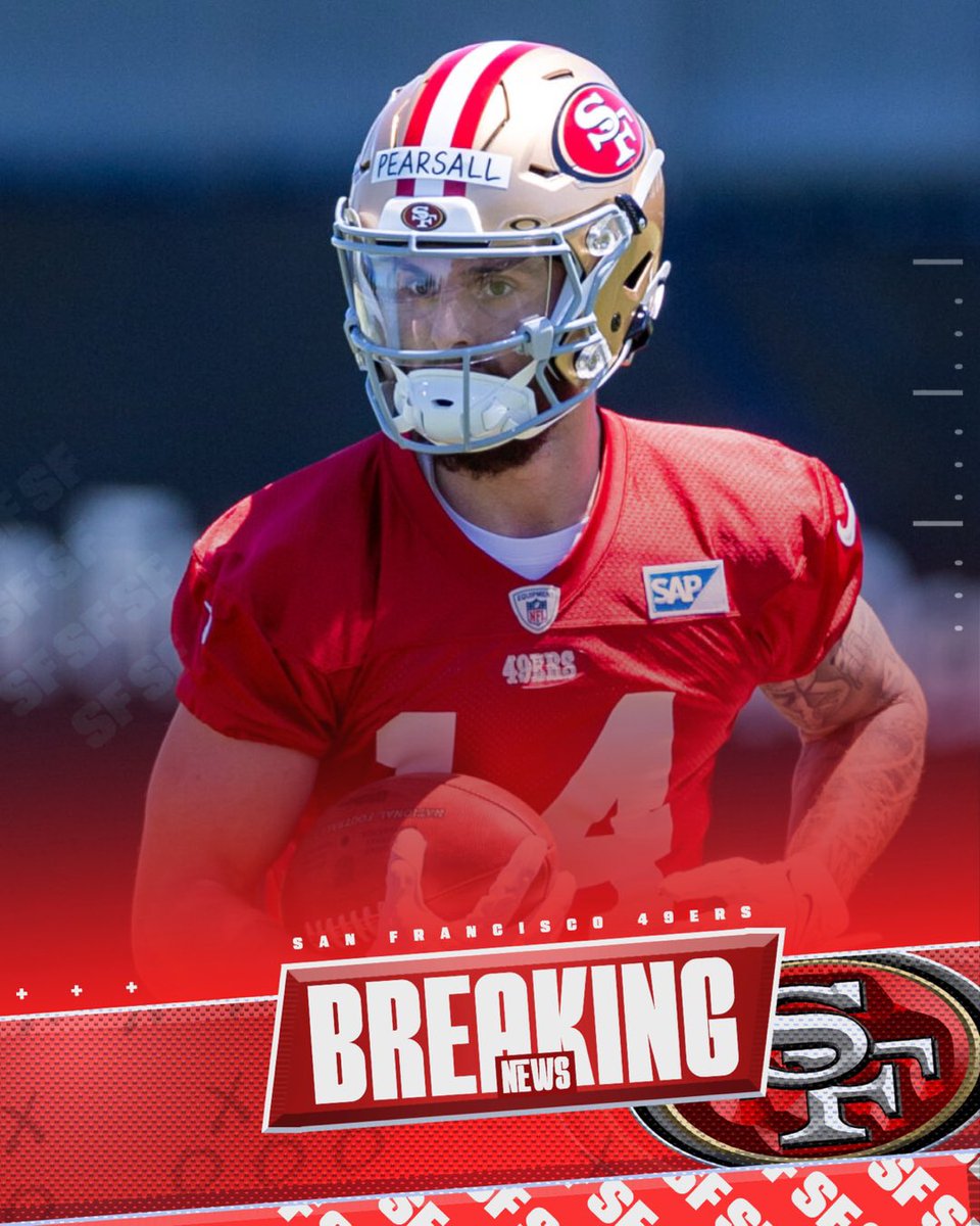thewaynebreezie's tweet image. The 49ers today announced they have activated WR Ricky Pearsall from the Active/Physically Unable to Perform List.

#49ers #FTTB