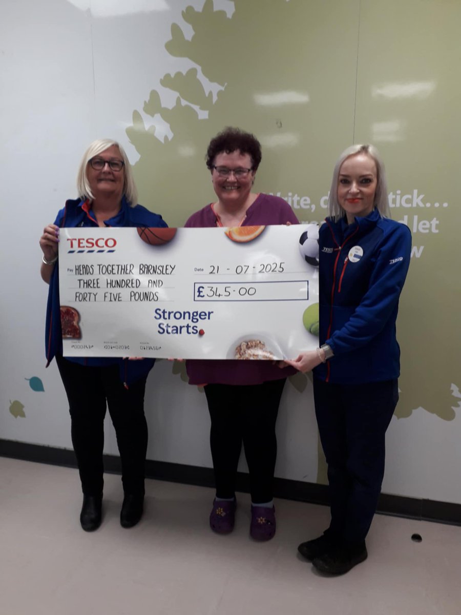 Lisa Hammond (@lisa_community) on Twitter photo It was a pleasure to catch up with <a href="/clairethrossell/">Claire Throssell MBE</a> earlier this week and present our charity book fundraising for Heads Together Barnsley. A fantastic total of £345.00 was raised in store, in the month of June.
Huge thank you to customers and colleagues for their generosity 💙❤️ It was a pleasure to catch up with <a href="/clairethrossell/">Claire Throssell MBE</a> earlier this week and present our charity book fundraising for Heads Together Barnsley. A fantastic total of £345.00 was raised in store, in the month of June.
Huge thank you to customers and colleagues for their generosity 💙❤️