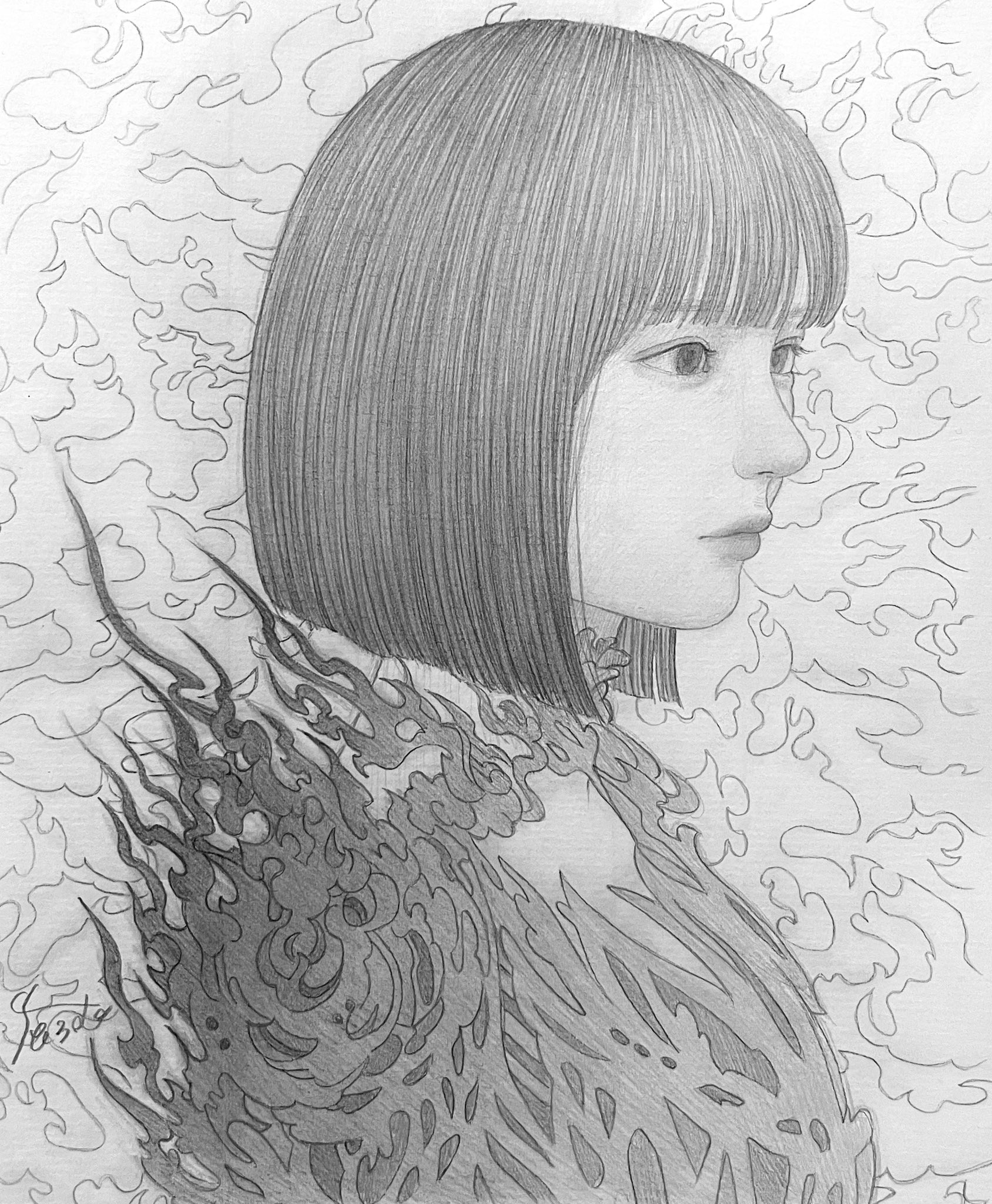 むらまつちひろ、「脳しんとう」、希少画集・額装画、日本製・新品額縁 むらまつちひろ、「脳しんとう」、希少画集・額装画、日本製