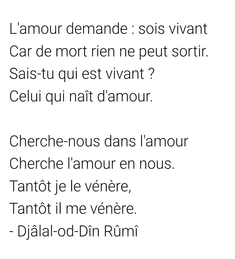 Sumac42092188's tweet image. Un peu de Rûmi pour oublier les paroles dégoûtantes reçues aujourd&apos;hui!
Équilibrons tout cela avec de l&apos;amour...