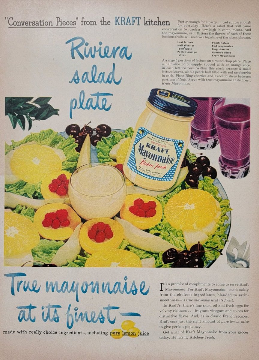 JasonColavito's tweet image. Why would you ruin all that lovely fruit with mayonnaise?