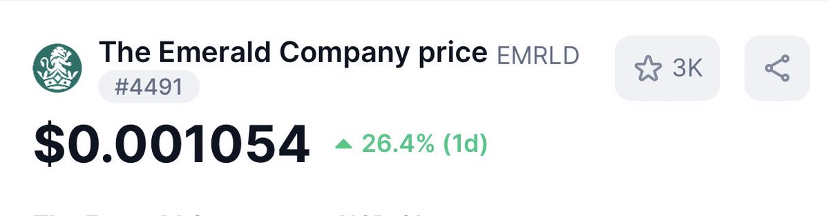Mattolu1011's tweet image. Nobody notices how hard you’ve been going, holding $EMRLD from cent range down to 1 mill. If you remain a strong hand, you’ll see it go to a dollar.
@theemeraldco team never stopped building.
Keep holding kings & queens. When the time is right, it’ll send hard-to Valhalla..🔥🚀