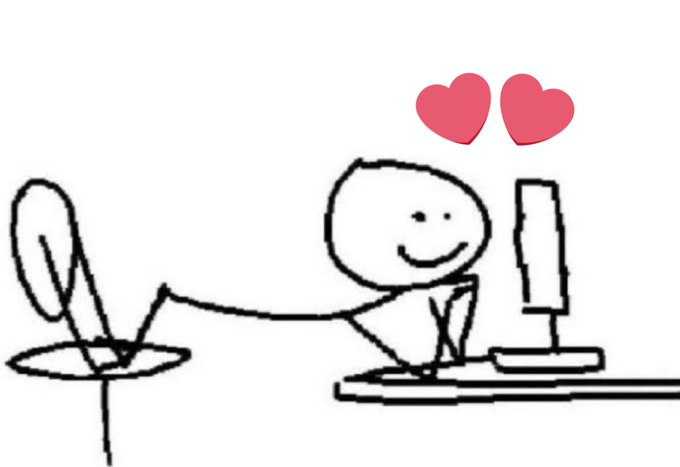 Swede2x's tweet image. how i look at my screen when she text me