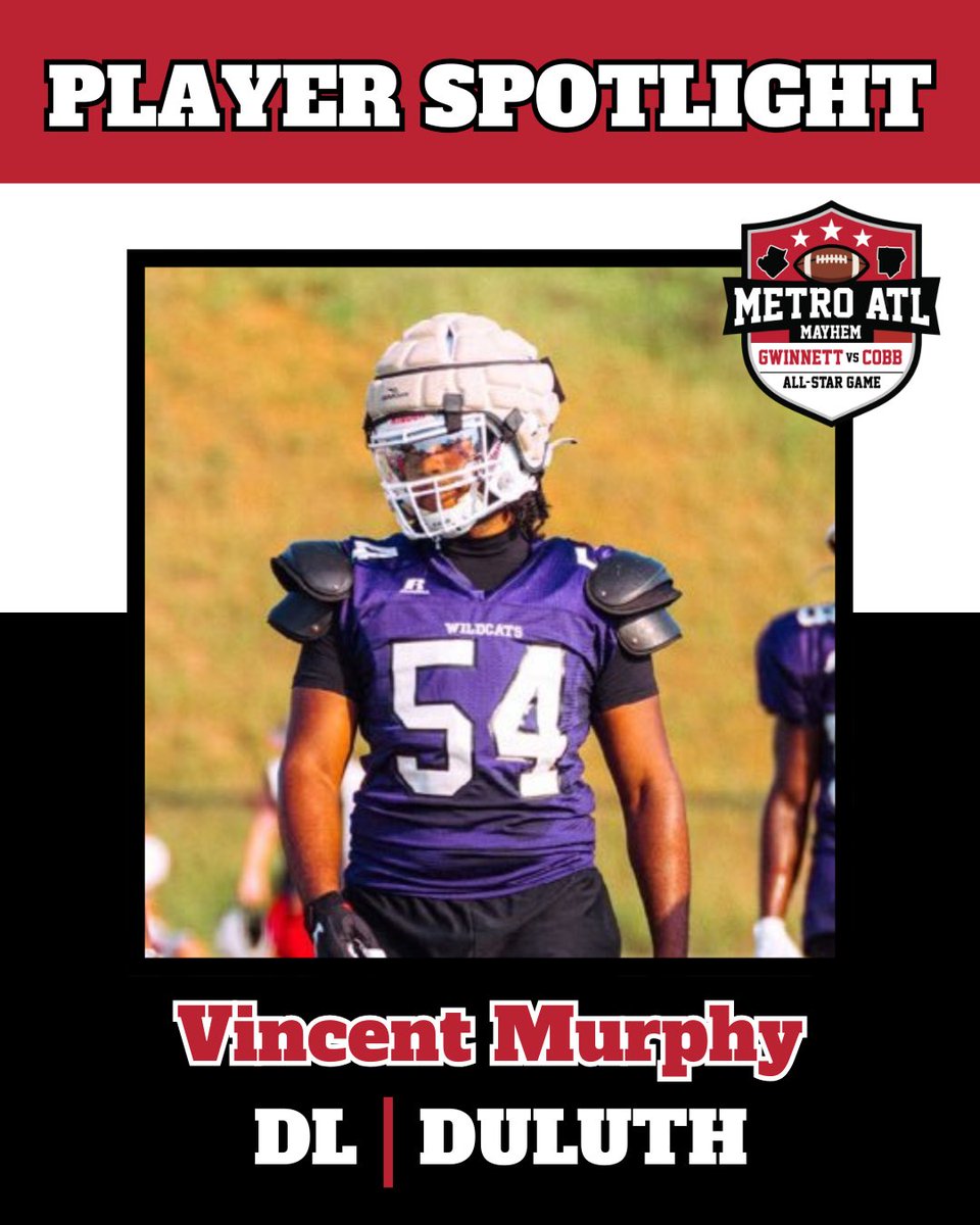 State Bowl (Georgia vs Carolina) (@statebowlfb) on Twitter photo 👤 Vincent Murphy
➡️ <a href="/10vincentmurphy/">Vincent Murphy</a>
🧑🎓 Class of 2026
🏈 DL
🏫 Duluth (GA)
📍 Gwinnett County
🎥 hudl.com/profile/199991… 👤 Vincent Murphy
➡️ <a href="/10vincentmurphy/">Vincent Murphy</a>
🧑🎓 Class of 2026
🏈 DL
🏫 Duluth (GA)
📍 Gwinnett County
🎥 hudl.com/profile/199991…