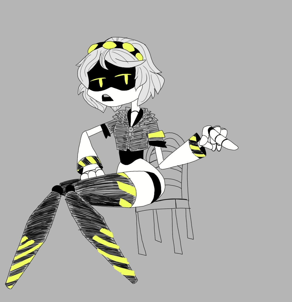 BurnAlchemist's tweet image. Had a slow morning, doodled V.
#mdtwt #murdedrones #murdedronesfanart