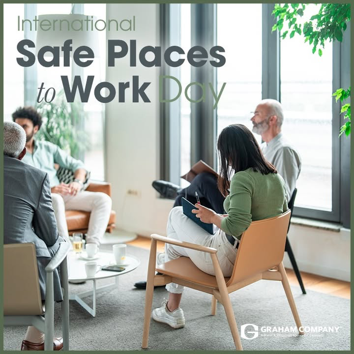 TheGrahamCo's tweet photo. At Graham, safety is more than a priority–it’s a core value. On #InternationalSafePlaces 
toWorkDay, we celebrate our commitment to creating environments where every employee feels secure, supported &amp; empowered. Safe workplaces drive success. Let’s keep raising the bar, together. https://t.co/tTlyWPknL5