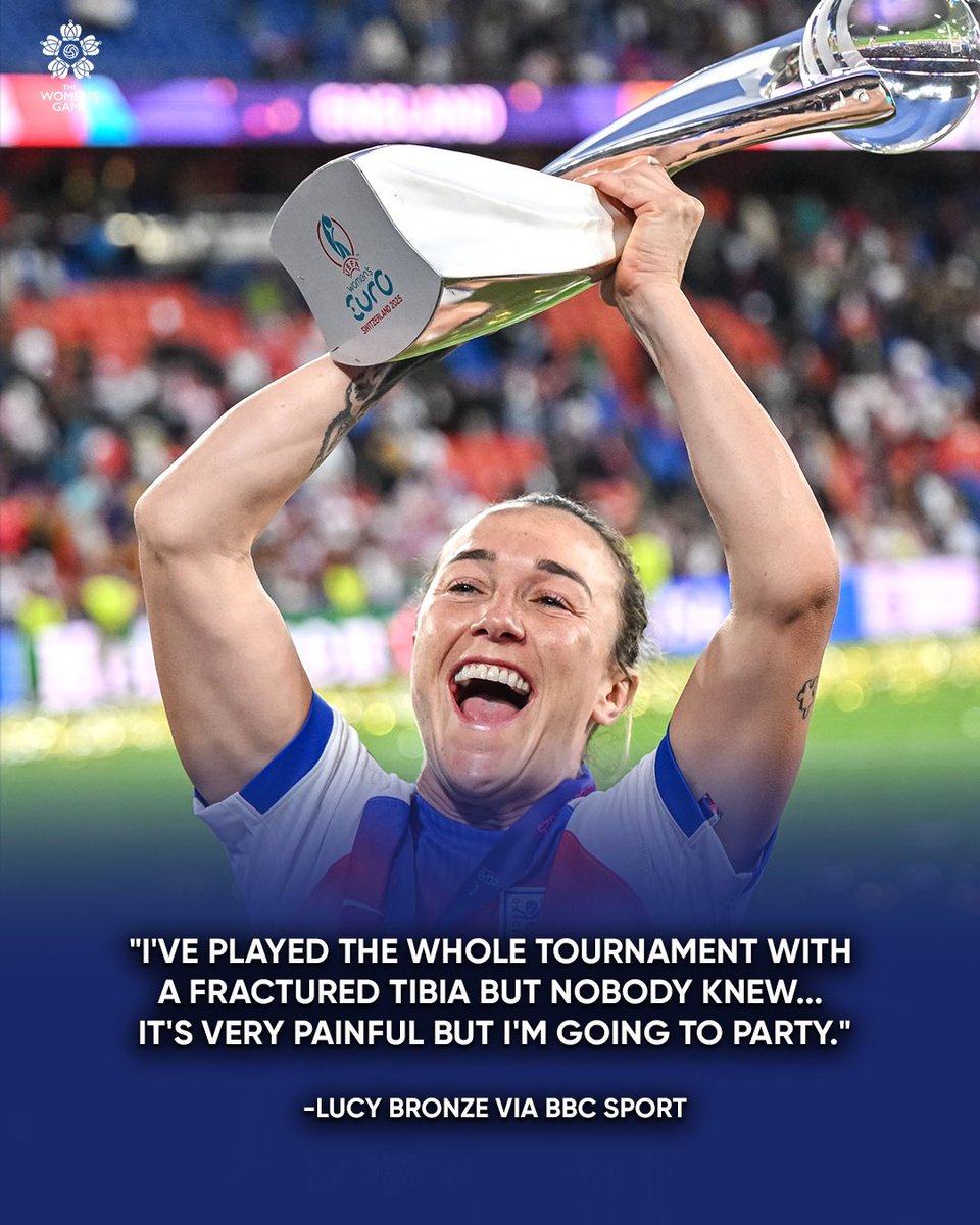 The Women's Game (@womensgamemib) on Twitter photo There is only one Lucy Bronze, and you can find her at the party 👑
📸 <a href="/WEURO2025/">UEFA Women's EURO 2025</a> There is only one Lucy Bronze, and you can find her at the party 👑
📸 <a href="/WEURO2025/">UEFA Women's EURO 2025</a>
