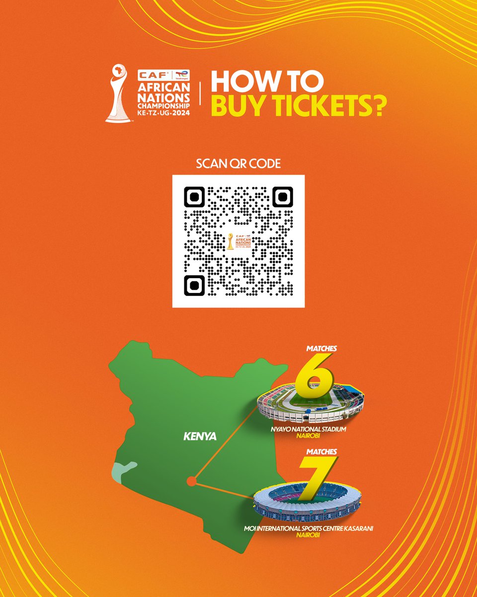 caf_online_FR's tweet image. 3 nations, 5 stades, 1 guichet. 🎟️
Ne manquez pas le frisson, obtenez vos billets #TotalEnergiesCHAN2024 et faites partie de la célébration !