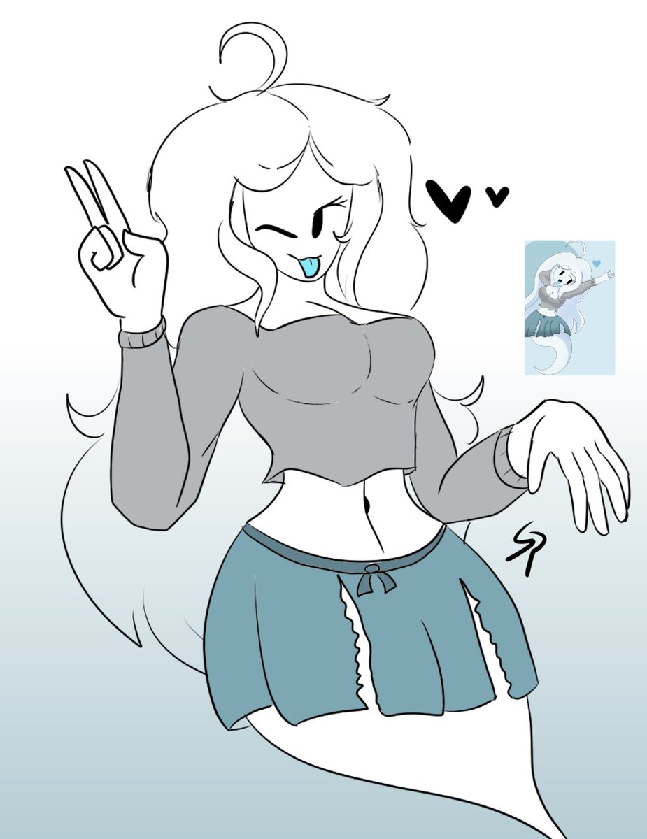 SonicPowerYT's tweet image. [Doodle] @DigitalCaptn’s ghost girl, Harlee!!

#sonicpowerart #art #ArtistOnTwitter