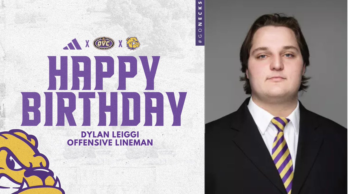 WIUFootball's tweet image. WIU Football would like to wish Dylan Leiggi a Happy Birthday!  

#GoNecks | #OneGoal | #ECI