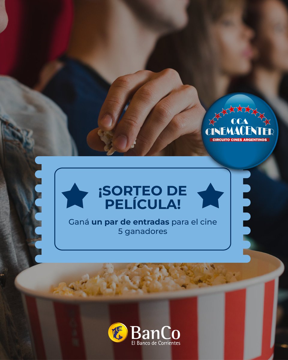 BancodeCtes's tweet image. Una pantalla gigante. Una historia inolvidable. Un sorteo que te lleva hasta ahí 😎🔝
Participá por entradas para ver las mejores pelis en @Cinemacenter3D 👇
🏦 Ser cliente del Banco de Corrientes
🫶 Darle me gusta a esta publicación
👥 Etiquetar a las personas que te gustarían…