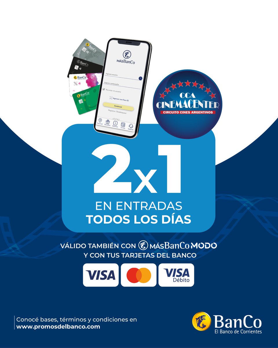 BancodeCtes's tweet image. Una pantalla gigante. Una historia inolvidable. Un sorteo que te lleva hasta ahí 😎🔝
Participá por entradas para ver las mejores pelis en @Cinemacenter3D 👇
🏦 Ser cliente del Banco de Corrientes
🫶 Darle me gusta a esta publicación
👥 Etiquetar a las personas que te gustarían…
