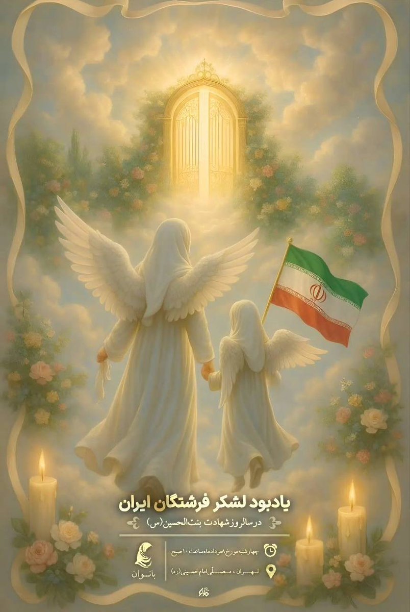 fateme_mo_83's tweet image. روز جزا پرسیده خواهد شد «بأی ذَنبٍ قُتِلَت»؟
یادبود فرشتگان شهید ایران زمین
چهارشنبه ساعت ۱۰صبح/مصلی
#لشگر_فرشتگان_ایران