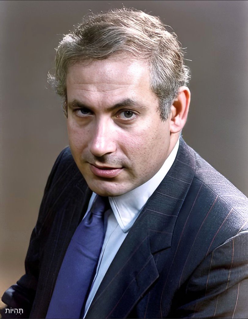 historyinpic9's tweet image. נתניהו, 1988.