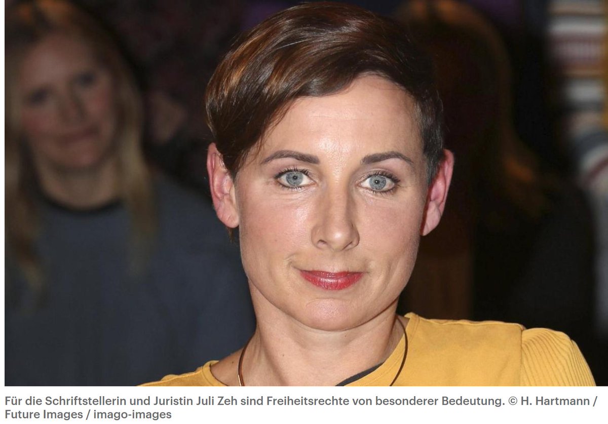 Juli Zeh, SPD-Mitglied und Volljuristin, wäre eine ausgleichende Kandidatin für das <a href="/BVerfG/">BVerfG</a>. Sie ist bei Rotgrün chancenlos, da sie Parteiverbote ablehnt.

Hintergrund: Viele sehen den wirtschaftlichen und sozialen Absturz voraus. Die Wählerwut richtet sich gegen die Regierung