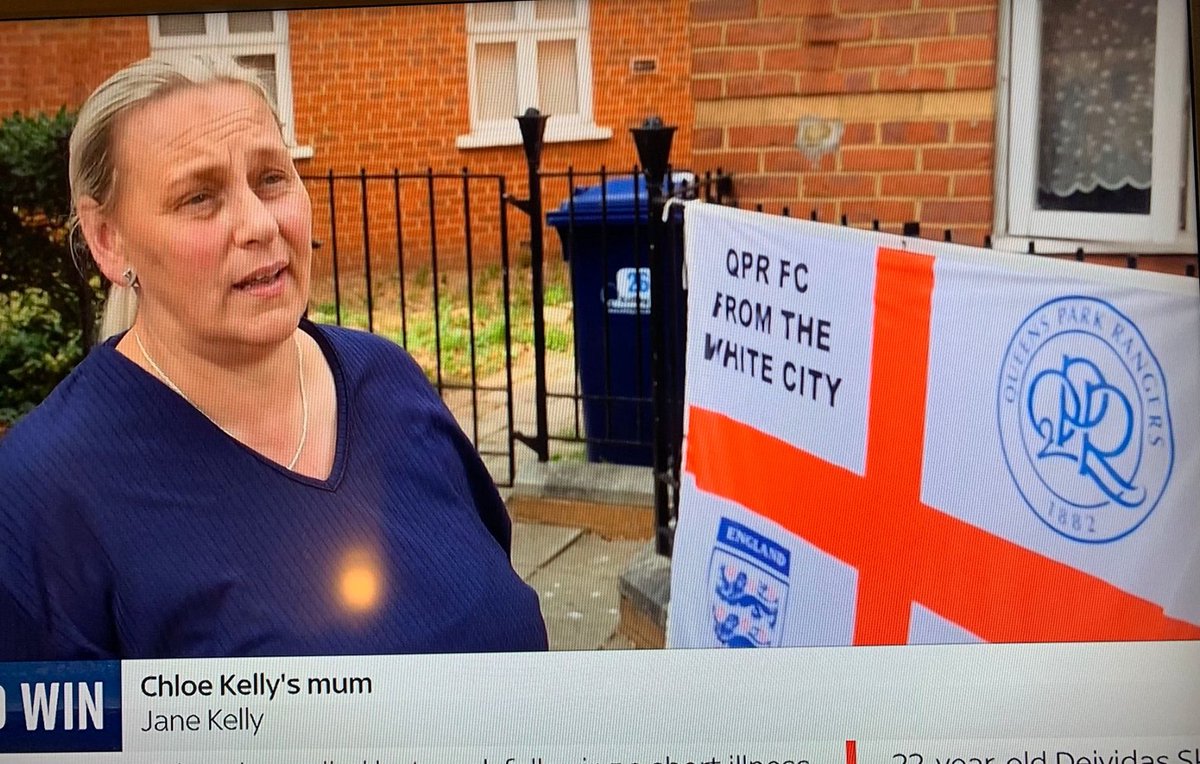 My QPR supporting Dad died days after England win the last Euros. It just occurred to me the last photo I sent him, and one of the last things he saw, was Chloe Kelly's mum on the news.