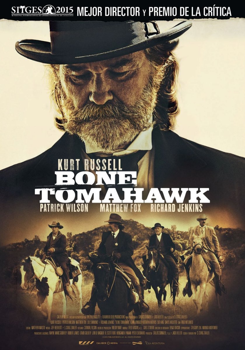 Bone Tomahawk es magnífico western pero también una salvaje cinta de terror a cargo del genial S. Craig Zahler. Ojito al repartazo. Disponible en Prime Video.