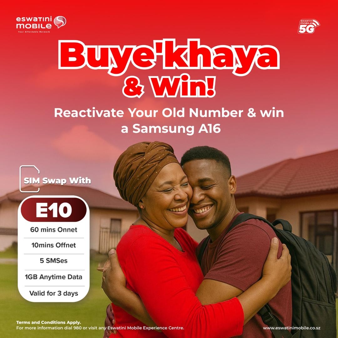 mobile_eswatini's tweet photo. Tired of running out of data faster than your friend's gossip?
Buy'ekhaya where data actually lasts. Recharge or SIM Swap for just E10 and enjoy offers that make sense, and get actual value🇸🇿. Dial *251# to get the offer
#Buyekhaya #EswatiniMobile #datathatLasts https://t.co/PKyXkHgIut