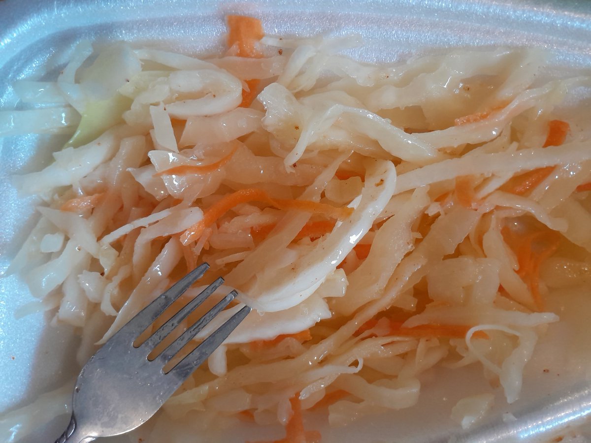 timaeusTweaker's tweet image. family got a take away and I felt ill 2 bites in. cabbage coleslaw + 2 (unpictured) bites of a burger. 300 cal estimate