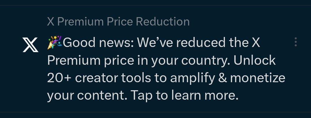 vaneshmali's tweet image. X Premium price reduction.
Rs. 470 per month in India 🇮🇳