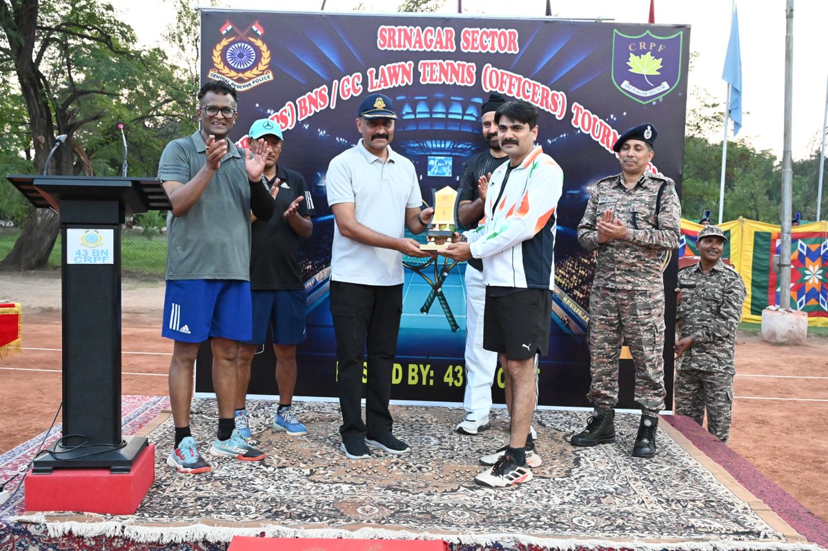 Vikrant Singh 2-I/C, 144 Bn beat Rakesh Raman, AC 161 Bn to lift Inter Ops Bn SNR Sector /open singles Trophy-2025.