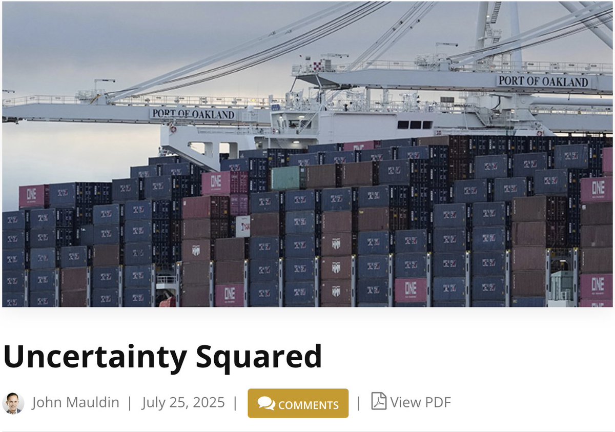 aeberman12's tweet image. When a free-market purist like Lacy Hunt backs tariffs, it's a wake-up call, writes @JohnFMauldin
Free trade neoliberalism hollowed-out America's industrial base.
Now, tariffs are the only way to restore resilience.
mauldineconomics.com/frontlinethoug…
#politics #geopolitics #Tariffs…