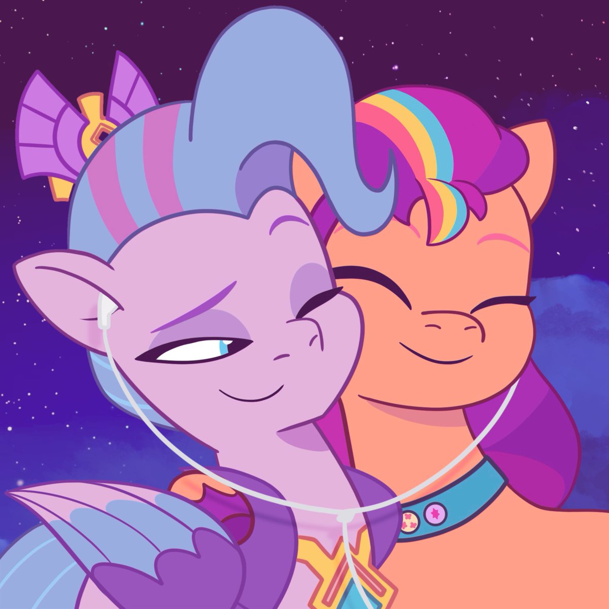 L211Apony's tweet image. Updated this drawing for my playlist. Speaking of which, do any of you have songs that remind you of them?