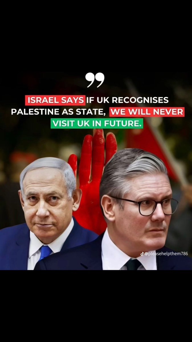 Starmer 🇬🇧:

Sold 🇬🇧 weapons to 🇮🇱
Backed 🇮🇱 ‘right’ to starve Palestinians
Flew 🇬🇧 spy missions for 🇮🇱
Refuses to call Gaza 🇵🇸 a genocide
Welcomed IDF ‘genocide generals’ to🇬🇧

Starmer 🇬🇧 is a partner to Netanyahu 🇮🇱

Words now are too little, too late.

Answer to The Hague.
