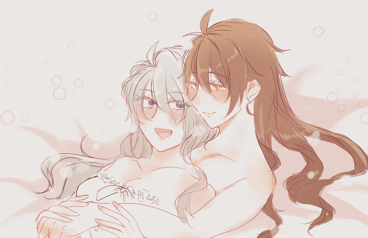 sufureeee's tweet image. 女体化百合楽龍 お布団で一緒に寝る前にお話する𝒕𝒊𝒎𝒆💋