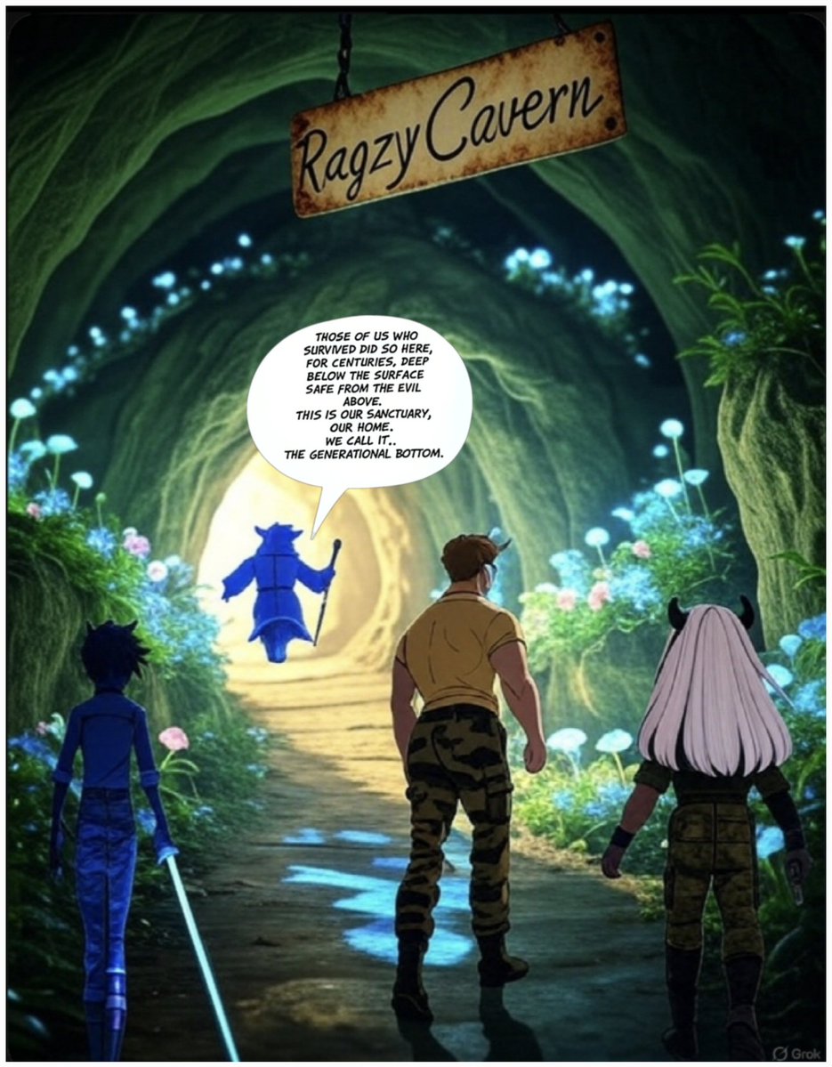 My84can's tweet image. **Issue 31**
In a race against time, $CRASH, Bullshark & Talley entrust their fate to a mysterious companion, their only hope of escaping a treacherous trap. The ascent back to salvation will take every ounce of their courage and resolve.