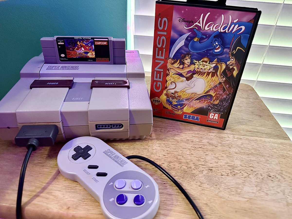 Aladdin (SNES) vs Aladdin (Genesis). Let’s see which one is the better game. Going live now on Twitch! Which one do you prefer?
#twitch #streamer #retro #console #gaming #snes #nintendo #genesis #90s #90skid