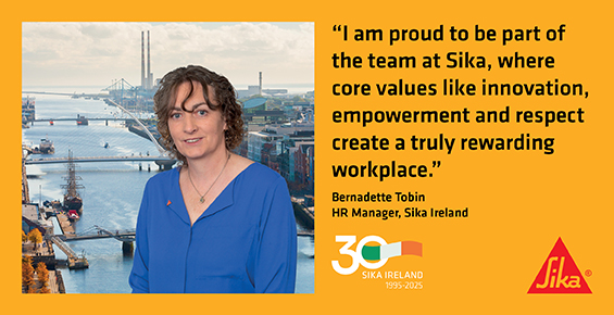 A special shout out to Bernadette Tobin, HR Manager, who is celebrating 23 years at Sika Ireland. 

She has played a key role in shaping the positive workplace culture that we’re proud of. Thank you, Ber!

🔗spkl.io/6019AGz4X

#EmployeeSpotlight #30YearsofBuildingTrust