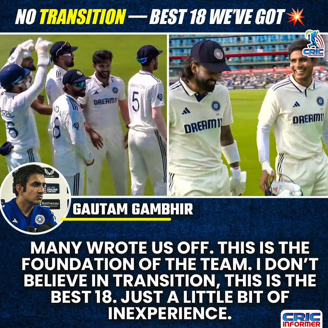 CricInformer's tweet image. Gautam Gambhir feels this is the best 18 .
Is he mean to say Rohit and Virat were not among the 18 players to be slected for this tour?
#cricket #viratkholi #RohitSharma๐ต #gautamgambhir