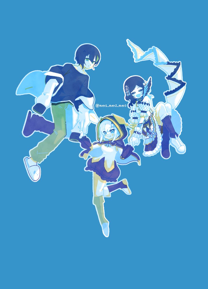 mer1_mer2_mer3's tweet photo. 去年の青い子たち https://t.co/cN5W7q3IiZ