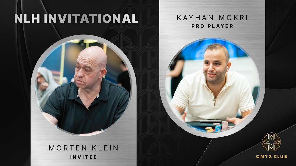 OnyxClub_'s tweet image. NLH- Pairing #5 📣
🇳🇴 Representing Norway,
Morten Klein and Kayhan Mokri @KayhanMok are joining Onyx $100K NLH Invitational in Cyprus.
Let's see how far this duo will go. 🤩
Check more pairings on: onyxclub.com/events/super-h…