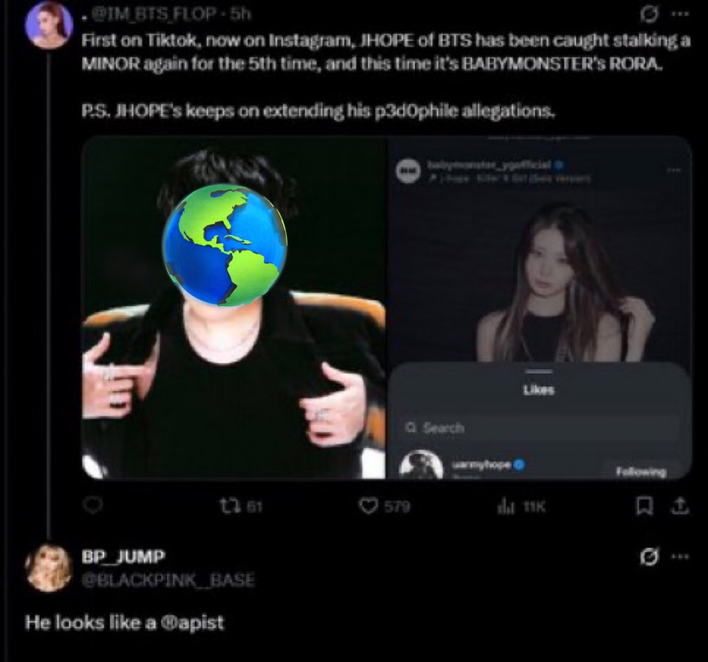 baepsaeebts's tweet image. são uns bandos nojentos que nem rato do esgosto e peso morto como sempre foi.
Subam as tags!!!!
BLINKS DISGUSTING FANDOM
BLINKS ARE LIARS
BLINKS ARE DISGUSTING
#BlinksCyberBullying