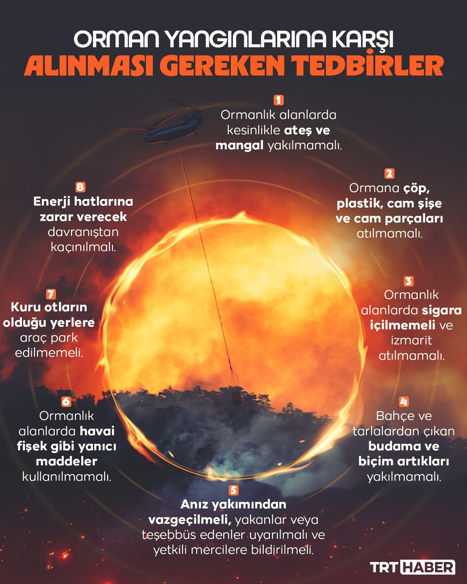 trthaber's tweet photo. ⚠️Orman yangınlarına karşı hangi tedbirler alınmalı?
⚠️Yangın riski görüldüğünde ne yapılmalı?

🌲Yeşil Vatan'ı birlikte koruyalım.👇 https://t.co/bgWkyGJvEm