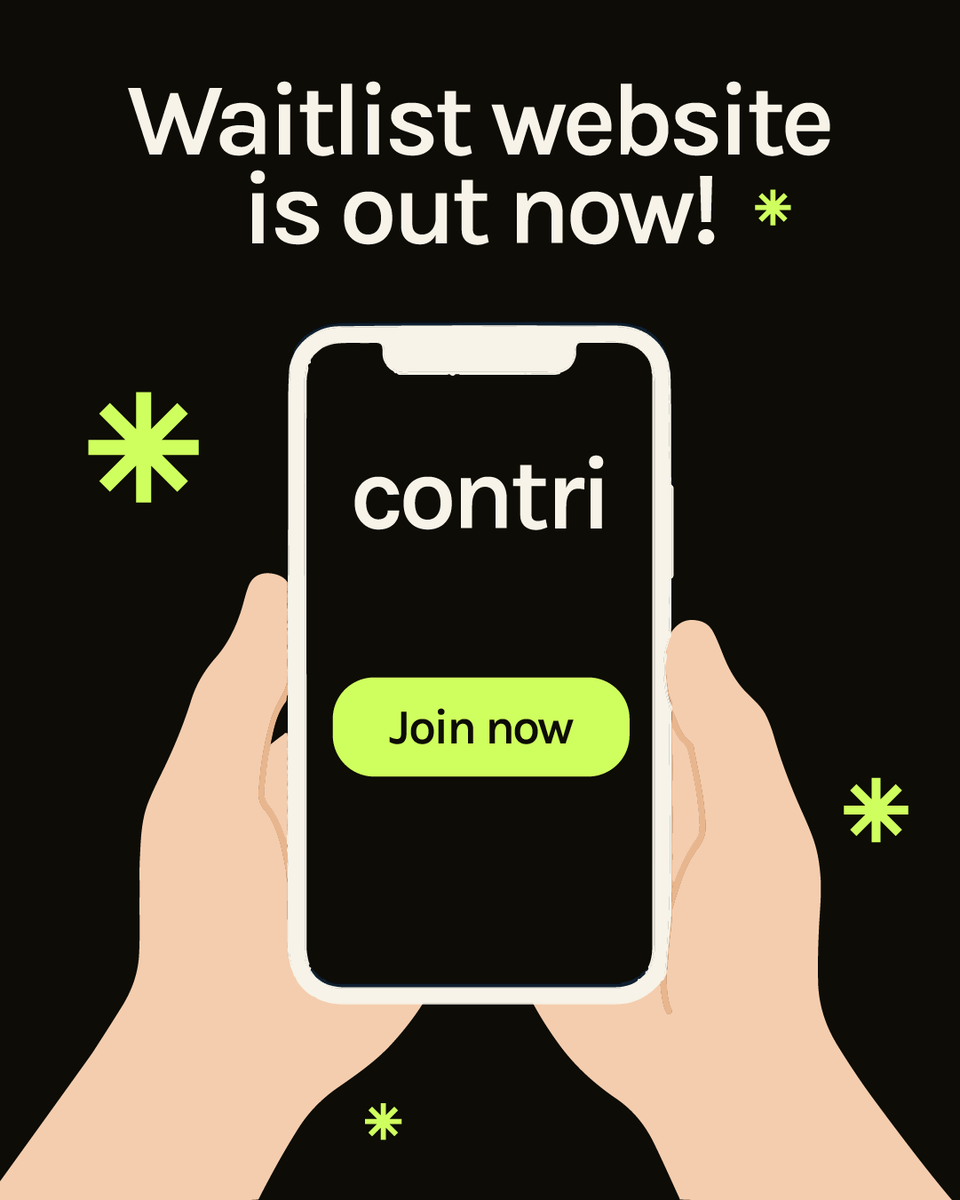 contrimoney's tweet photo. The app isn't live yet. But the revolution is.
Contri waitlist is now open.
Hop in → https://t.co/ou31R7B61D
#buildinpublic #contri https://t.co/wMXvpvEWni