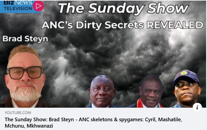 ThePoint2Day's tweet image. The Sunday Show: Brad Steyn - ANC skeletons & spygames: Cyril, Mashatile, Mchunu, Mkhwanazi
Ramaphosa’s spy games, ANC skeletons & the heroes who got burnt – Brad Steyn lifts the lid.
President Cyril Ramaphosa is “a prisoner of his own party secrets”. So says former double agent…