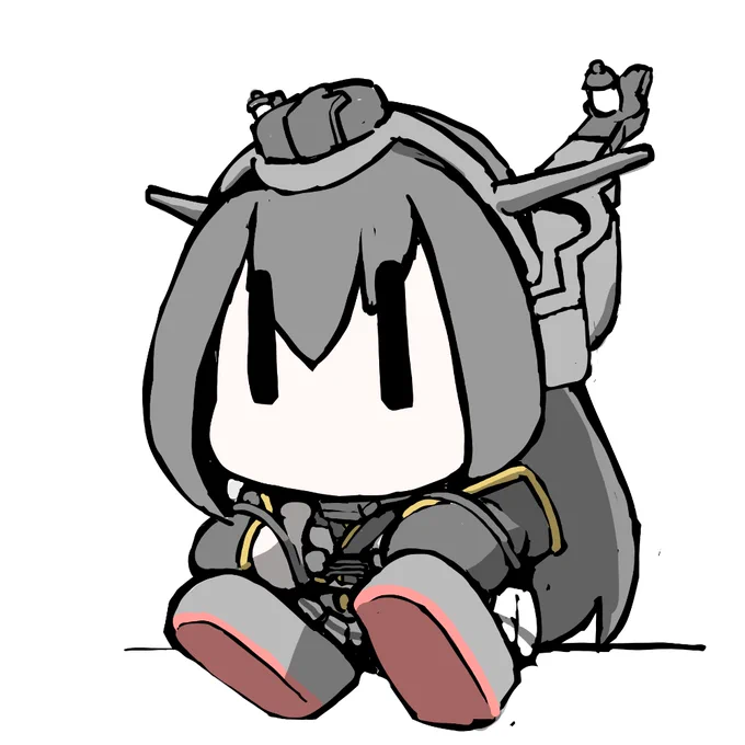 艦これラクガキ、まめ艦ながと^^
