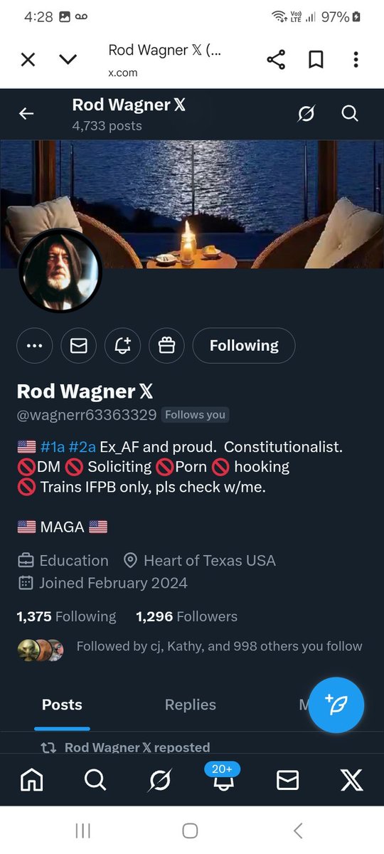 KJW (@hawkesbay69) on Twitter photo Can we get this AF veteran some more friends please give <a href="/wagnerr63363329/">Rod Wagner ๐</a> a follow, repost. ๐ช๐ซถ๐๐ฅ๐ฅ๐ซก Can we get this AF veteran some more friends please give <a href="/wagnerr63363329/">Rod Wagner ๐</a> a follow, repost. ๐ช๐ซถ๐๐ฅ๐ฅ๐ซก