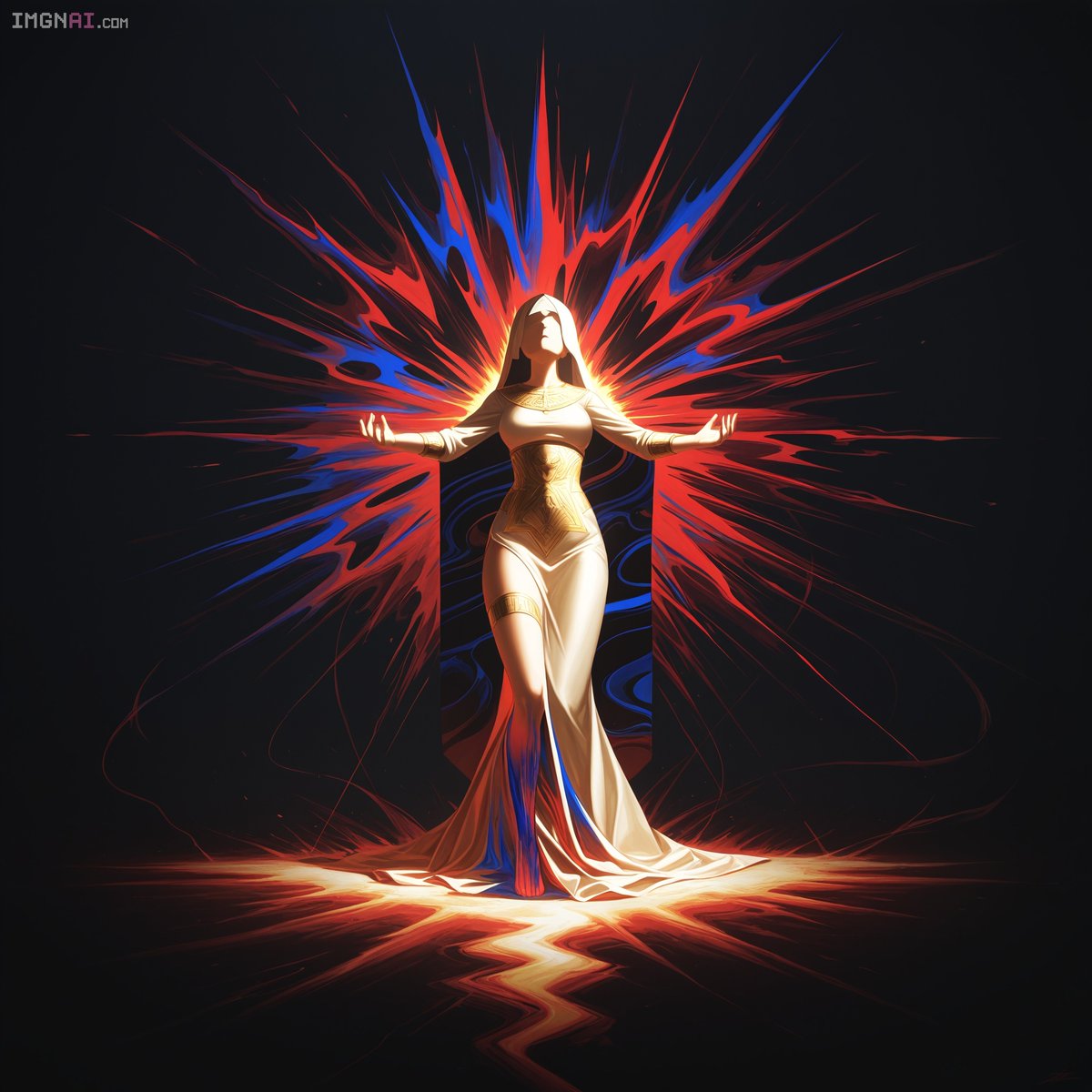 imgn_ai's tweet image. We're developing an advanced prompt assist system, which works similar to ChatGPT - i.e: asking for things in natural language.
This works with all our danbooru/tag models, and is already producing amazing results.
Prompt: "Make an image with religious and blasphemous themes"