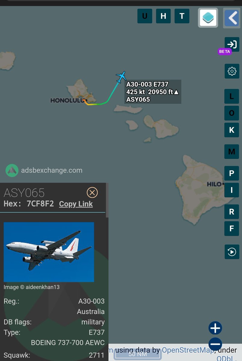 sipjack1776's tweet photo. Australia π¦πΊ
737-700 AEWC
#7CF8F2
A30-003/ASY065
Out of Hickam AFB
@Borrowed7Time @airman941 https://t.co/5EEAErTumW