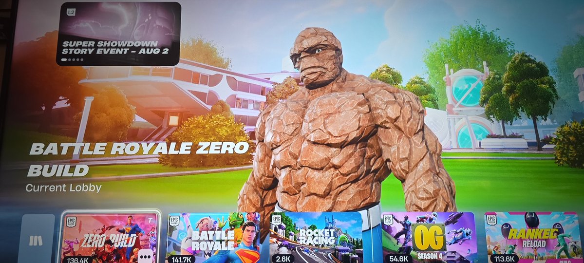 DiehardknicksPC's tweet image. I have no control #fortnite #FantasticFour #Thing